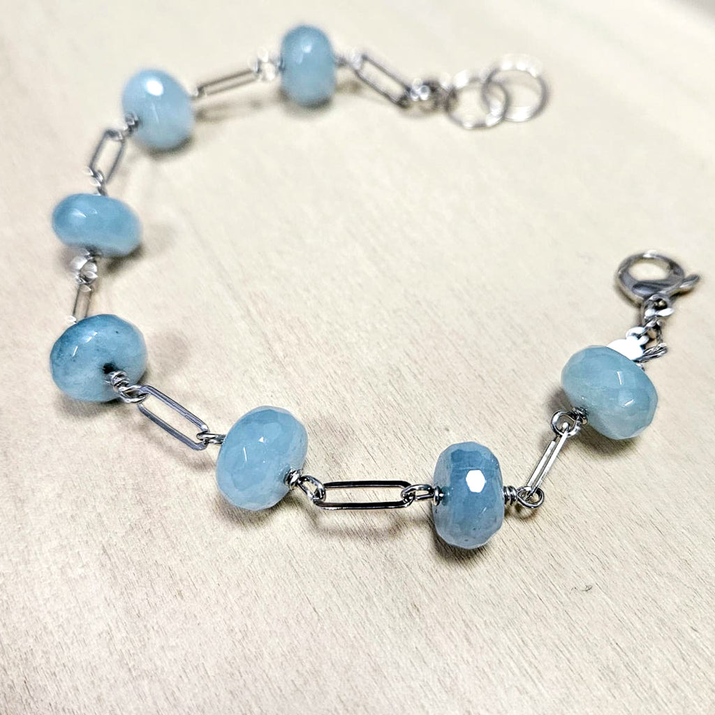 Bracciale Aquamarina su argento