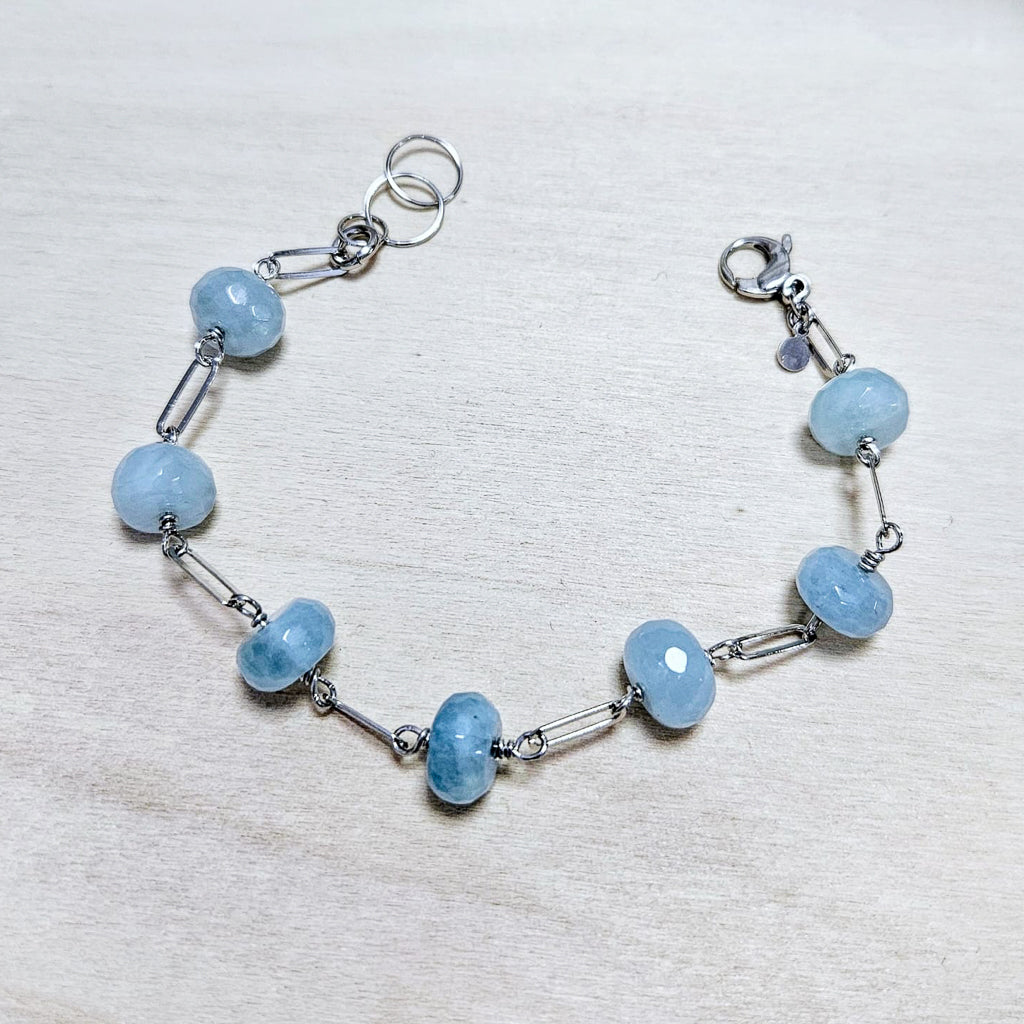 Bracciale Aquamarina su argento