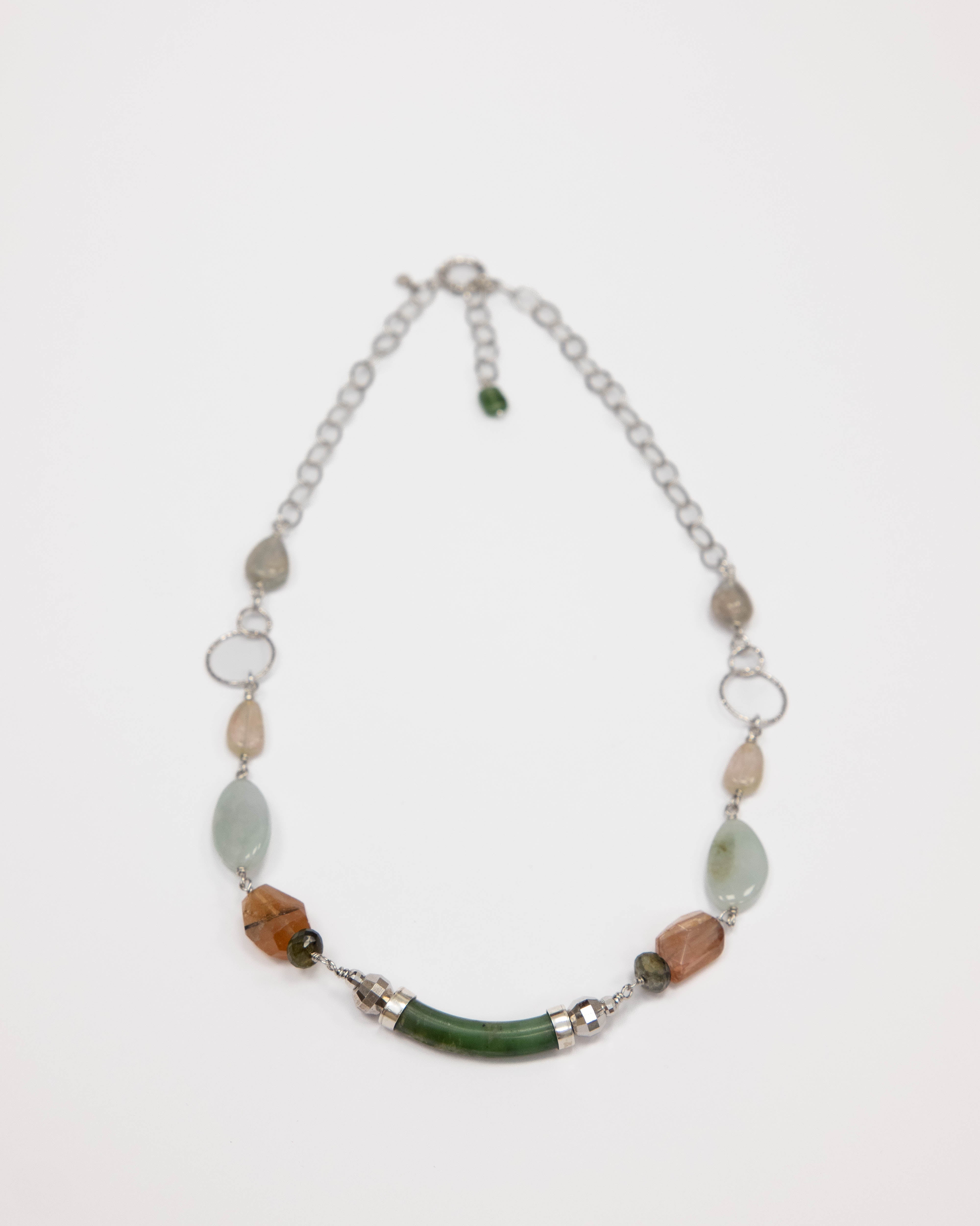 Collana in Giada e Tormalina