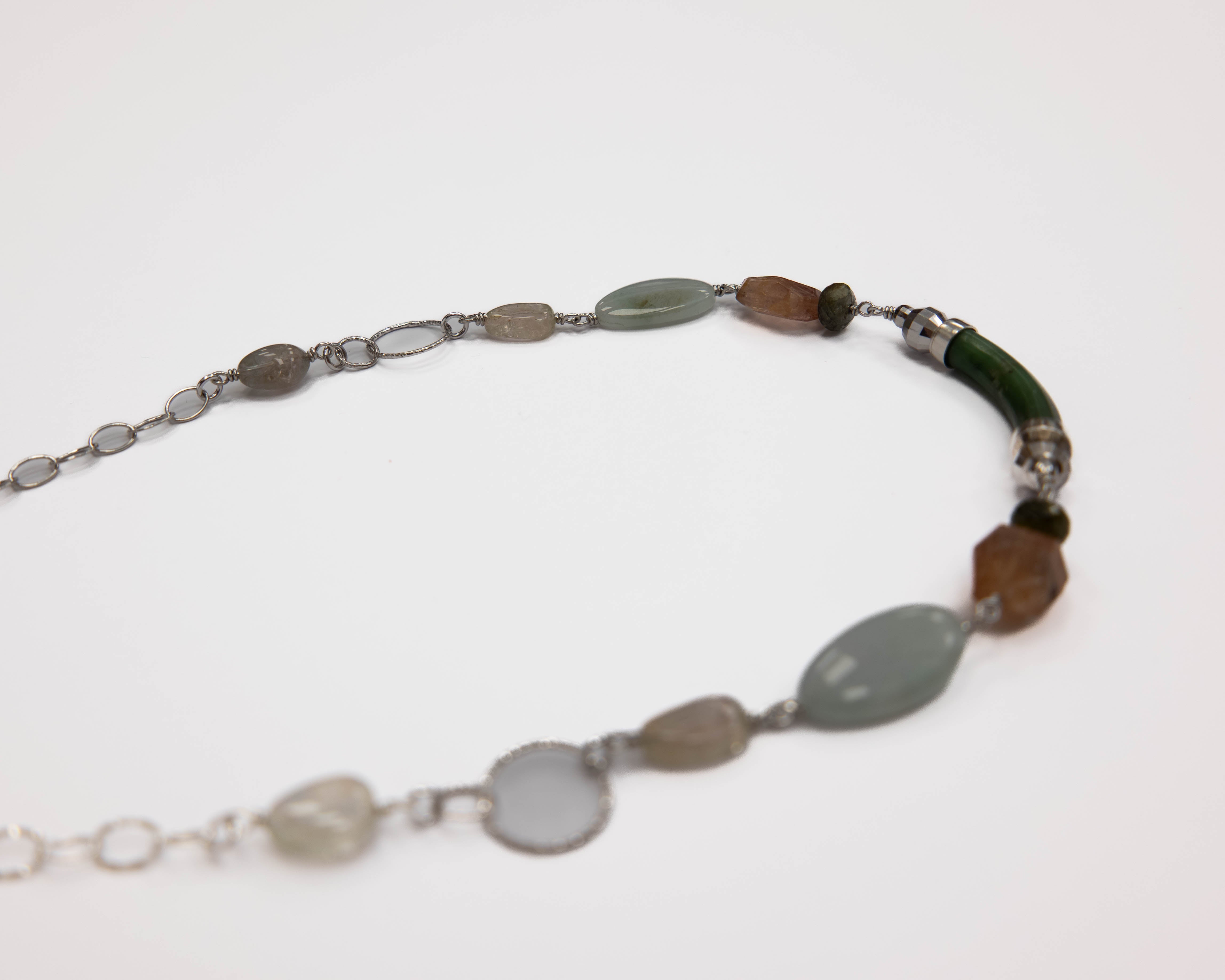 Collana in Giada e Tormalina