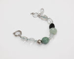 Load image into Gallery viewer, Bracciale in Cristallo di rocca, Acquamarina e Ceramica
