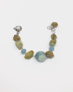 Bracciale in Acquamarina e Opale celeste