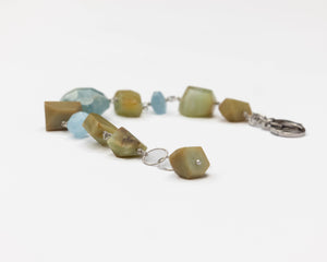 Bracciale in Acquamarina e Opale celeste