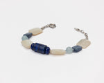 Load image into Gallery viewer, Bracciale in Lapislazzuli, Distene, Quarzo celeste e Madreperla
