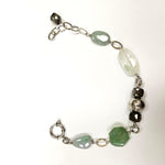 Carica l&#39;immagine nel visualizzatore di Gallery, Bracciale Pirite, Quarzo verde, Crisoprasio e Giada
