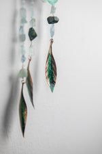 Load image into Gallery viewer, Collana con fiori in rame, Acquamarina, Crisocolla e Crisoprasio
