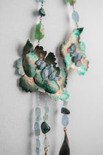 Load image into Gallery viewer, Collana con fiori in rame, Acquamarina, Crisocolla e Crisoprasio
