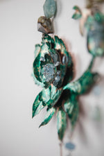 Carica l&#39;immagine nel visualizzatore di Gallery, Collana con fiore in rame, Acquamarina, Agata e Opale
