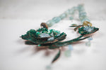 Carica l&#39;immagine nel visualizzatore di Gallery, Collana con fiore in rame, Acquamarina, Agata e Opale
