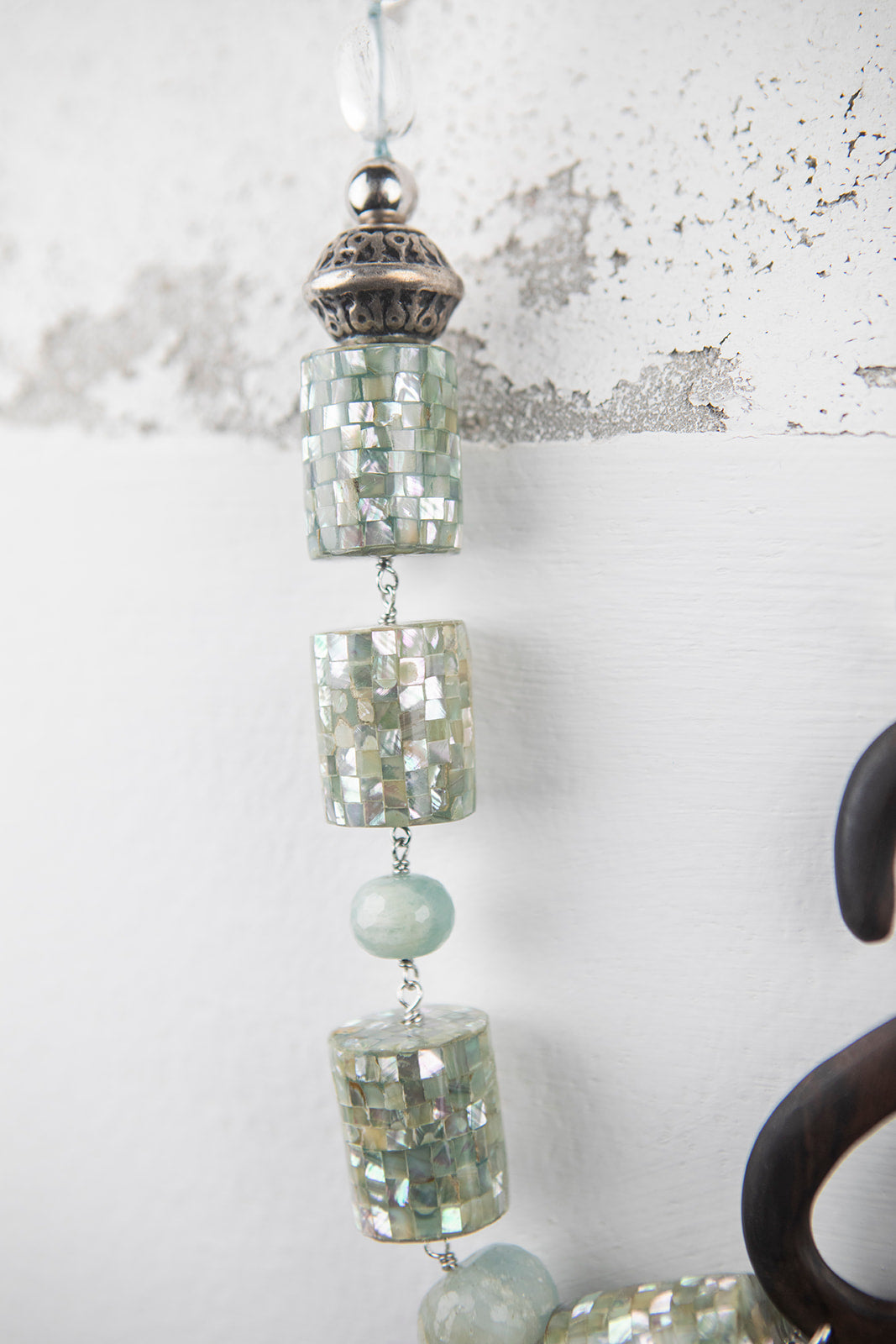 Collana Acquamarina e Cristallo di Rocca