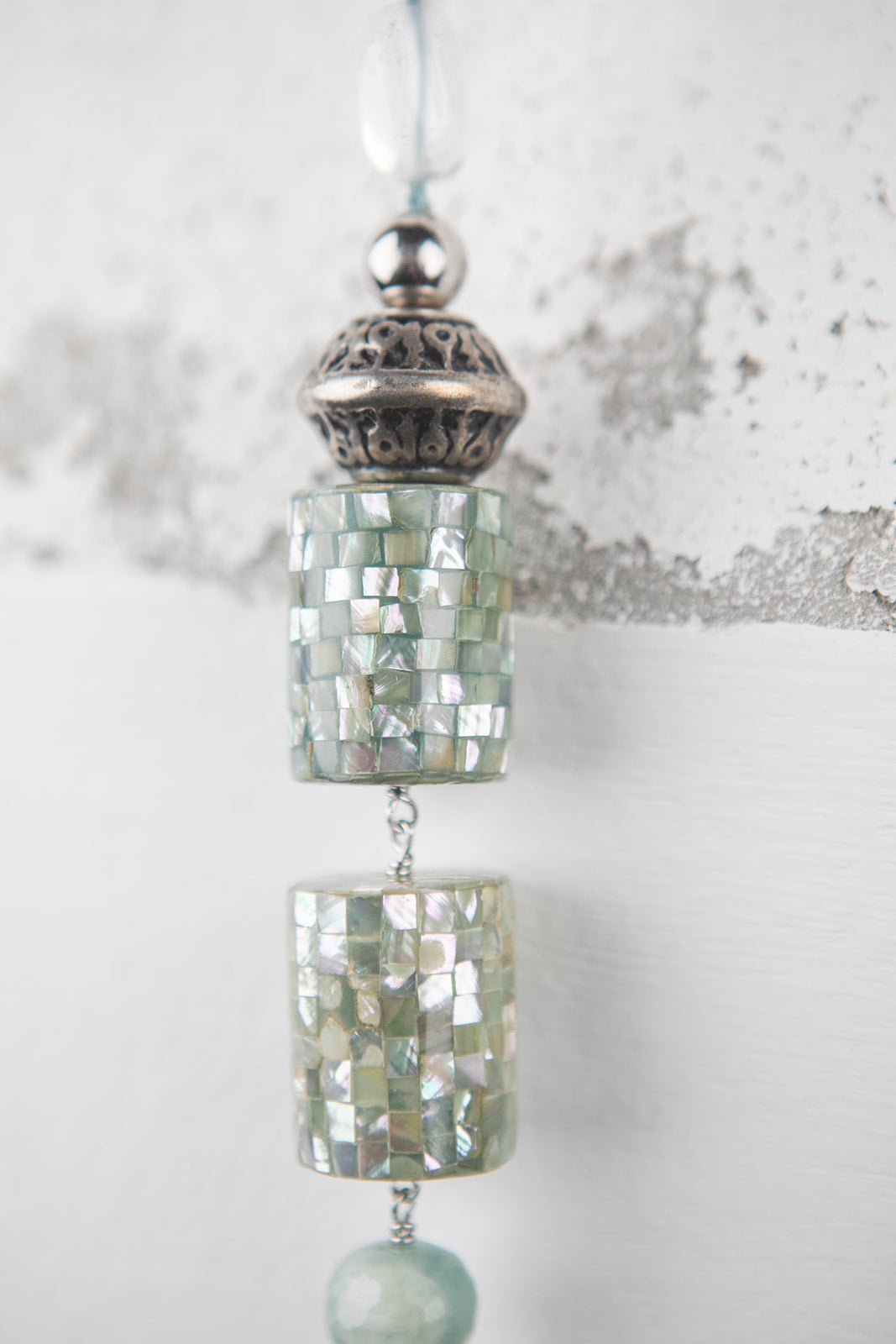 Collana Acquamarina e Cristallo di Rocca