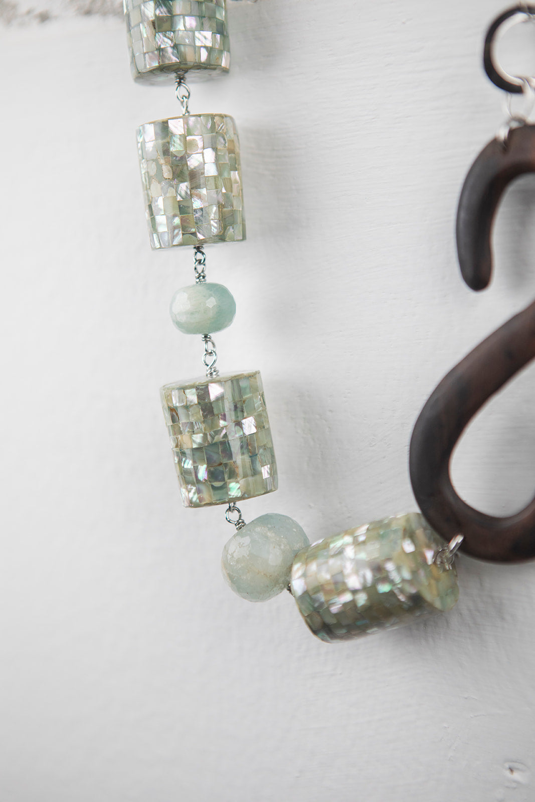 Collana Acquamarina e Cristallo di Rocca