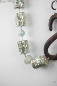 Collana Acquamarina e Cristallo di Rocca