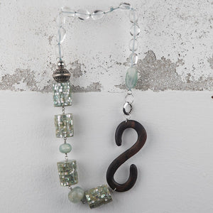 Collana Acquamarina e Cristallo di Rocca