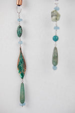 Carica l&#39;immagine nel visualizzatore di Gallery, Collana in Ceramica, Rame, Agata, Turchese, Prehnite e Acquamarina
