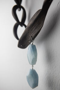 Collana legno e Acquamarina su argento