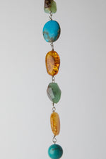 Carica l'immagine nel visualizzatore di Gallery, Bracciale in turchese tibetano, ambra, citrino e crisoprasio
