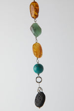 Carica l'immagine nel visualizzatore di Gallery, Bracciale in turchese tibetano, ambra, citrino e crisoprasio
