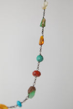 Carica l'immagine nel visualizzatore di Gallery, Collana in turchese tibetano, ambra, crisoprasio, citrino, madrepora e crisopale
