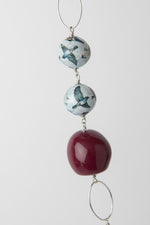 Carica l'immagine nel visualizzatore di Gallery, Collana resina, argento rodiato e giada coreana
