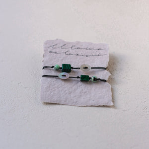 Bracciali della condivisione in Malachite e Variscite