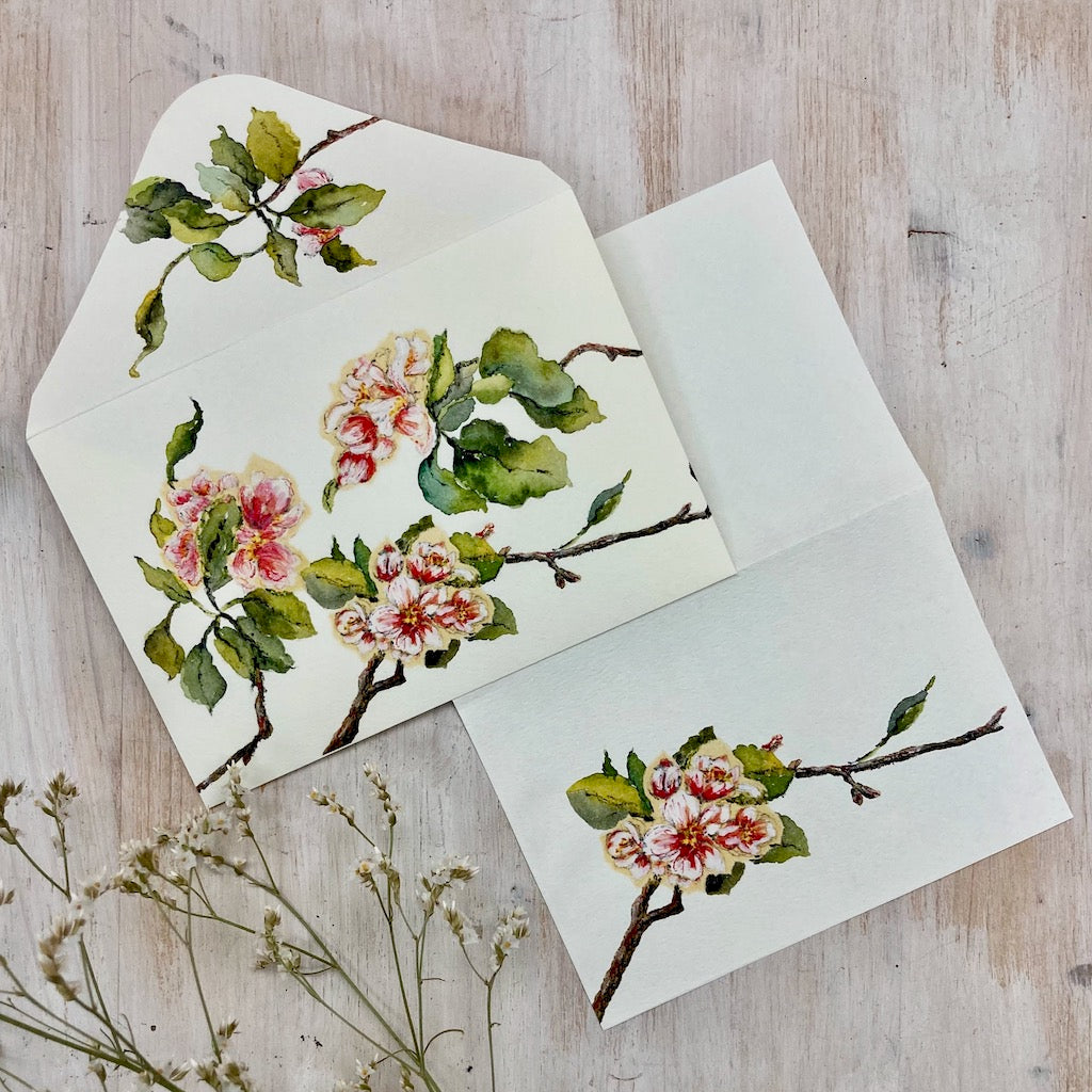Carta da lettere Fiore di melo – L'Atelier di Giacchella Loredana