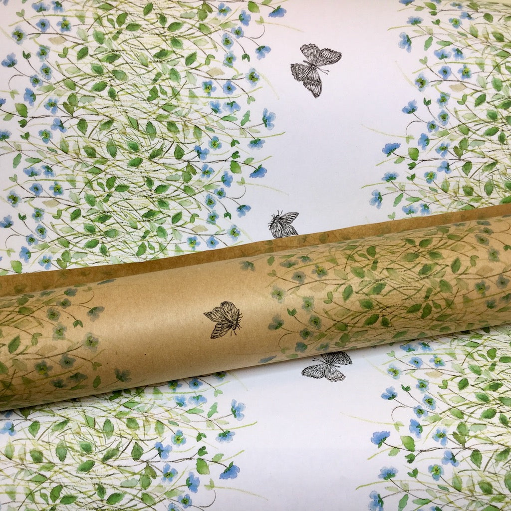 "Forget-me-not"gift wrapping paper