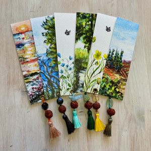 Decorated bookmark"Seascape"